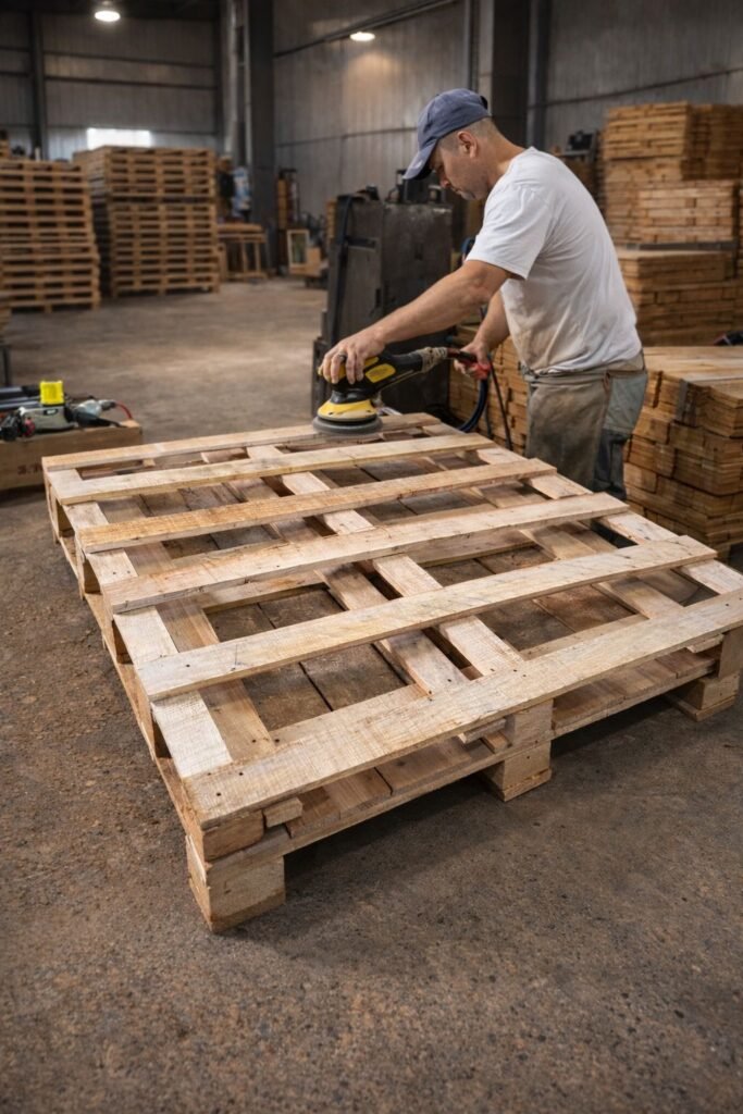 Pallet de madera a medida para transporte de cerámica