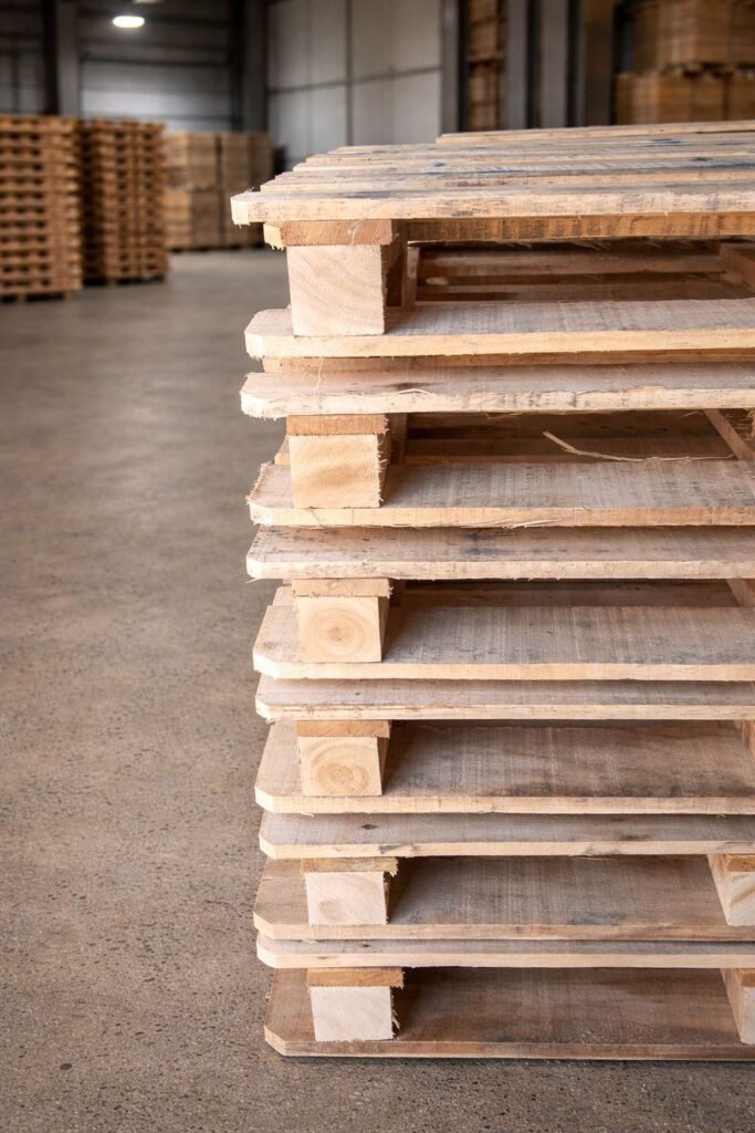 Pallet de madera a medida con vuelo para carga especial